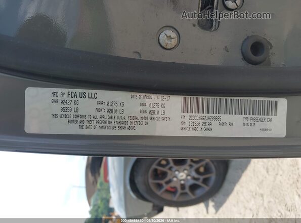 2C3CDZGG2JH209685 2018 DODGE CHALLENGER Gray Շարժիչի բաժամունքի տեսք