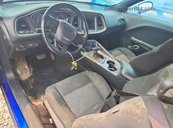 2C3CDZGG6KH629788 2019 DODGE CHALLENGER Blue Dashboard view