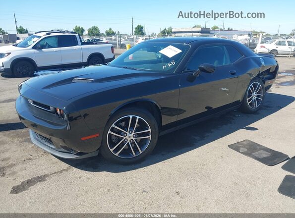 2C3CDZGG8KH628058 2019 DODGE CHALLENGER Black Առջևի ձախ երեք քառորդ տեսարան