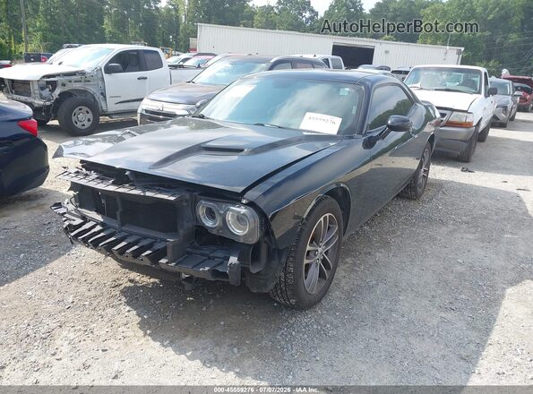 2C3CDZGGXKH656539 2019 DODGE CHALLENGER Black წინა მარცხენა ხედი სამი მეოთხედიდან