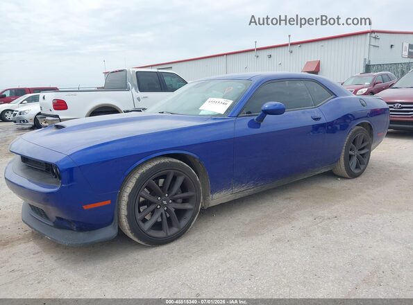 2C3CDZJG1KH603981 2019 DODGE CHALLENGER Blue Առջևի ձախ երեք քառորդ տեսարան