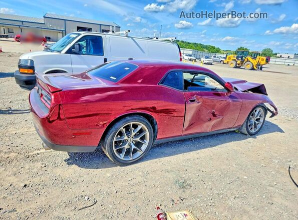 2C3CDZJG3NH159779 2022 DODGE CHALLENGER Burgundy Trasero derecho