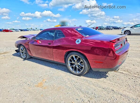 2C3CDZJG3NH159779 2022 DODGE CHALLENGER Burgundy Trasero izquierdo