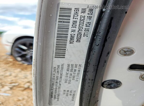 2C3CDZJG4LH222840 2020 DODGE CHALLENGER Белый Вид подкапотного пространства
