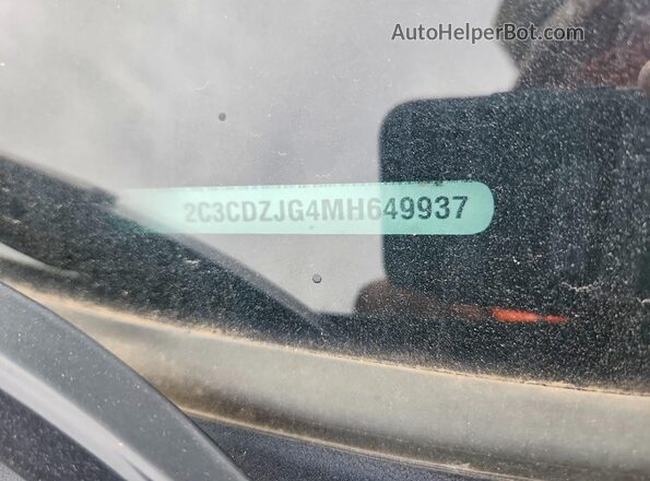 2C3CDZJG4MH649937 2021 DODGE CHALLENGER Green Вид підкапотного простору