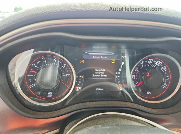2C3CDZJG6KH690132 2019 DODGE CHALLENGER White Вид щитка приладів
