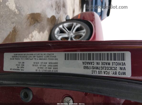 2C3CDZJG7MH517660 2021 DODGE CHALLENGER Red Widok komory silnika