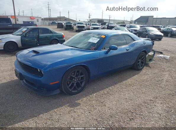 2C3CDZJG7NH112738 2022 DODGE CHALLENGER Blue წინა მარცხენა ხედი სამი მეოთხედიდან