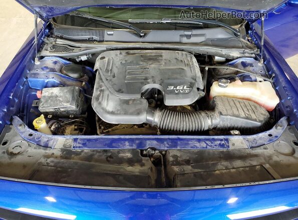 2C3CDZJGXMH672641 2021 DODGE CHALLENGER Blue Вид задньої частини салону