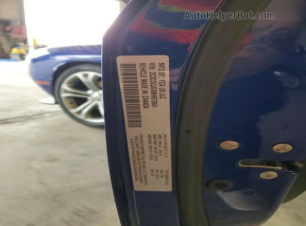 2C3CDZJGXMH672641 2021 DODGE CHALLENGER Blue Вид підкапотного простору