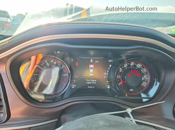 2C3CDZJGXNH218603 2022 DODGE CHALLENGER White Instrument cluster view