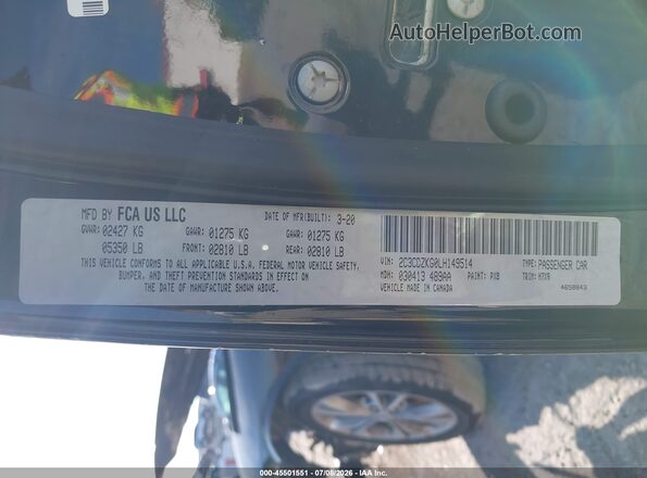 2C3CDZKG0LH149514 2020 DODGE CHALLENGER Black Widok komory silnika