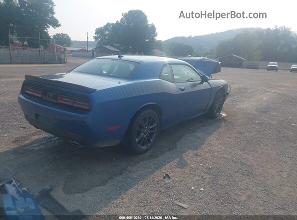 2C3CDZKG7NH168872 2022 DODGE CHALLENGER Синий Задняя правая четверть