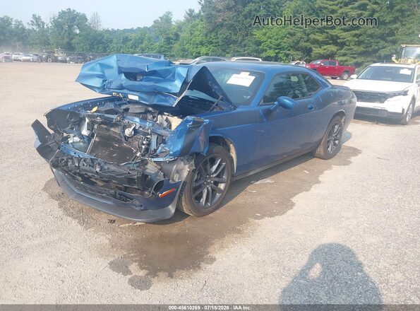 2C3CDZKG7NH168872 2022 DODGE CHALLENGER Синий Передняя левая четверть