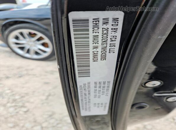2C3CDZKG7NH243005 2022 DODGE CHALLENGER Black VIN კოდის სტიკერის ხედი