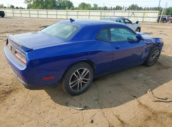 2C3CDZKG9KH522211 2019 DODGE CHALLENGER Синий Задняя правая четверть
