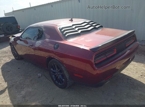 2C3CDZKGXMH635782 2021 DODGE CHALLENGER Maroon Задня ліва чверть