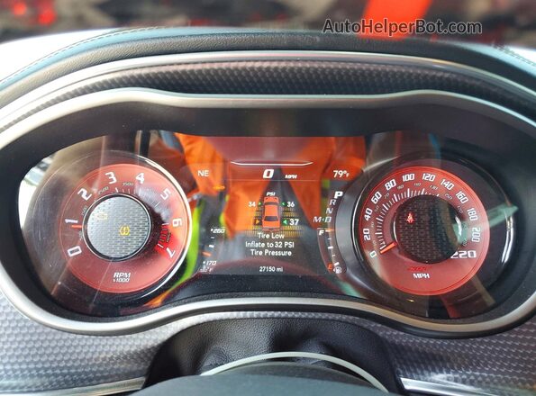 2C3CDZL96MH567433 2021 DODGE CHALLENGER Gray Instrument cluster view
