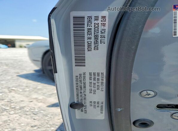 2C3CDZL96MH567433 2021 DODGE CHALLENGER Gray VIN sticker view