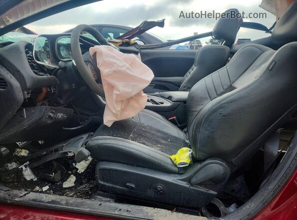 2C3CDZL99KH529854 2019 DODGE CHALLENGER Burgundy Widok wnętrza z przodu