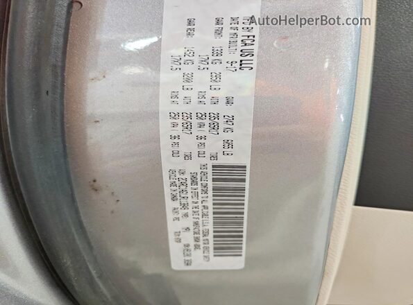 2C4RC1AG1JR113849 2018 CHRYSLER PACIFICA Silver VIN sticker view