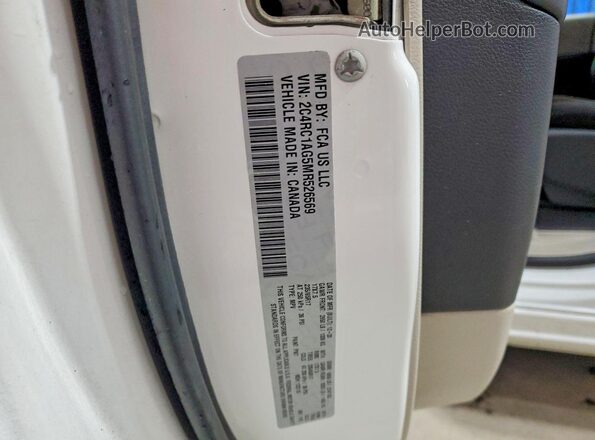 2C4RC1AG5MR526569 2021 CHRYSLER VOYAGER White Вид наклейки з VIN-кодом