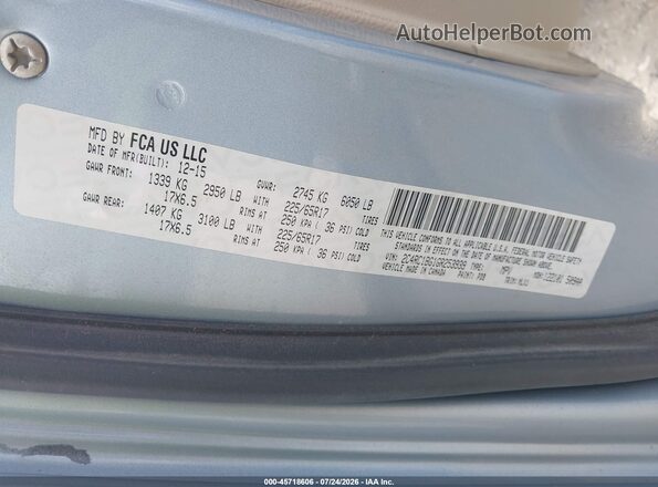 2C4RC1BG1GR253939 2016 CHRYSLER TOWN & COUNTRY Blue Vista del compartimento del motor