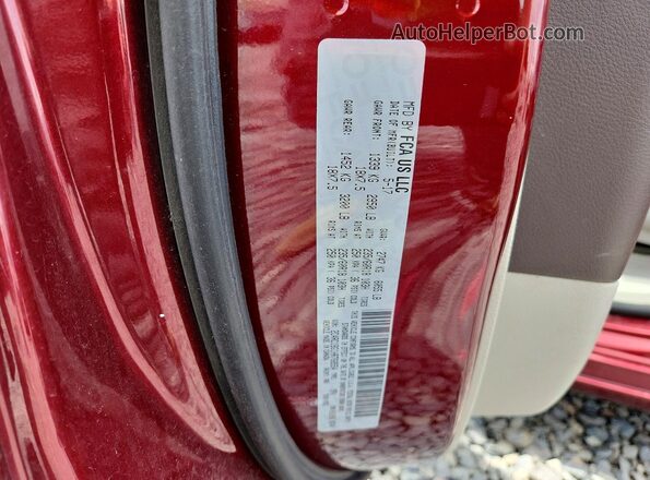 2C4RC1BG1HR768554 2017 CHRYSLER PACIFICA Темно-бордовый Вид наклейки с VIN-кодом