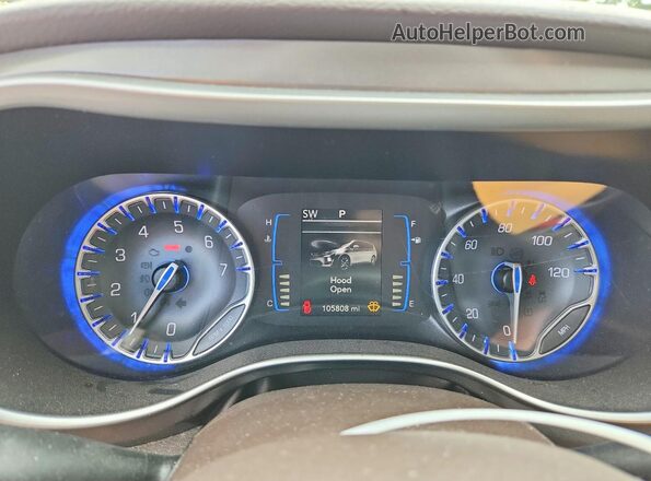 2C4RC1BG1HR768554 2017 CHRYSLER PACIFICA Темно-бордовый Вид щитка приборов