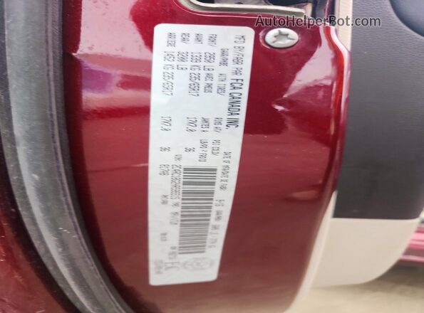 2C4RC1BG2HR595515 2017 CHRYSLER PACIFICA Red VIN sticker view