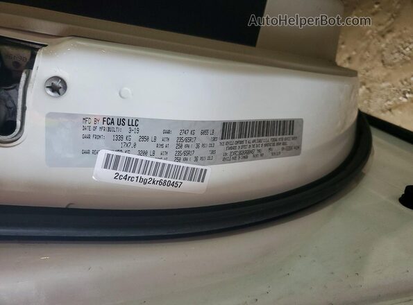 2C4RC1BG2KR680457 2019 CHRYSLER PACIFICA White Engine compartment view