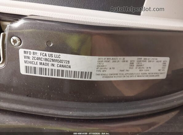 2C4RC1BG2MR502728 2021 CHRYSLER PACIFICA Серый Вид подкапотного пространства