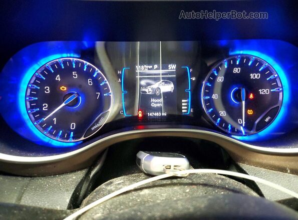 2C4RC1BG3HR510083 2017 CHRYSLER PACIFICA Burgundy Instrument cluster view