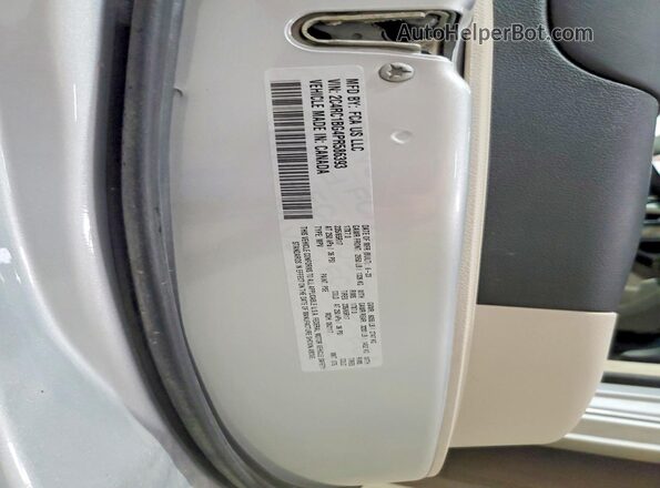 2C4RC1BG4PR586393 2023 CHRYSLER PACIFICA Silver Widok naklejki z numerem VIN