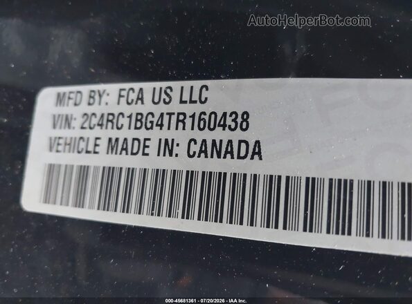2C4RC1BG4TR160438 2026 CHRYSLER PACIFICA Black Vista del compartimento del motor