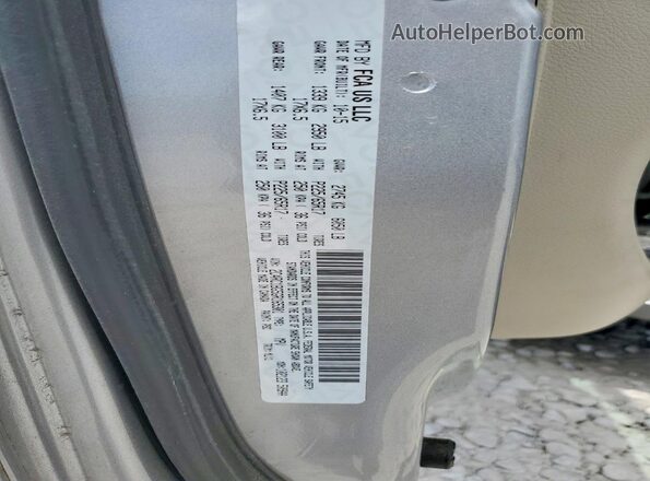 2C4RC1BG5GR165301 2016 CHRYSLER TOWN Silver Widok naklejki z numerem VIN