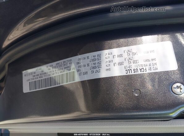 2C4RC1BG5LR126038 2020 CHRYSLER PACIFICA Gray Вид підкапотного простору