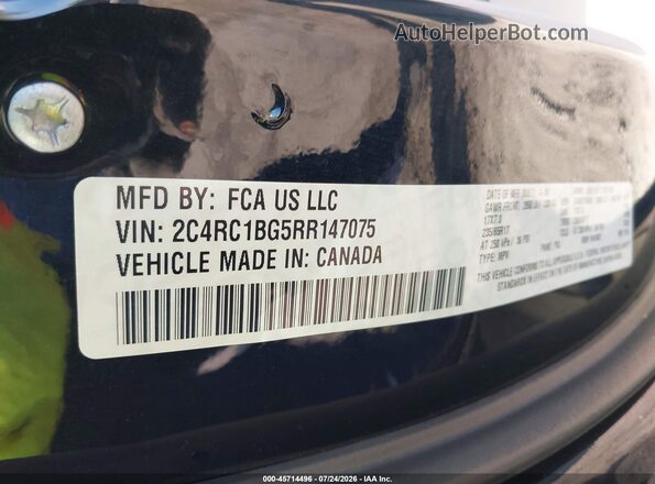 2C4RC1BG5RR147075 2024 CHRYSLER PACIFICA Black Widok komory silnika