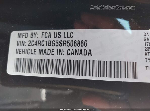 2C4RC1BG5SR506866 2025 CHRYSLER PACIFICA Black Widok komory silnika