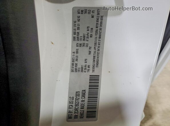 2C4RC1BG5TR213079 2026 CHRYSLER PACIFICA White VIN კოდის სტიკერის ხედი