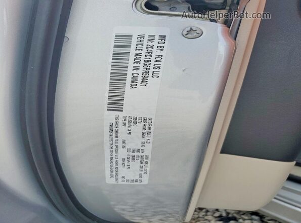 2C4RC1BG6PR594401 2023 CHRYSLER PACIFICA Gray VIN կոդի պիտակի տեսք