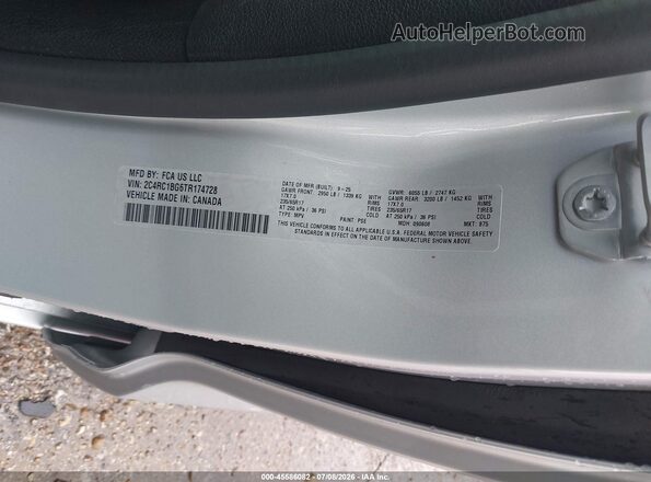 2C4RC1BG6TR174728 2026 CHRYSLER PACIFICA Silver Vista del compartimento del motor