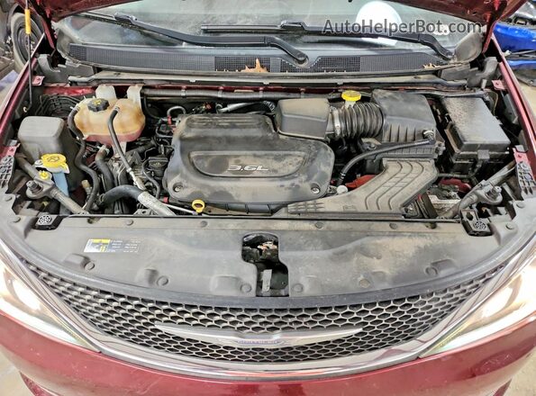 2C4RC1BG7HR588009 2017 CHRYSLER PACIFICA Burgundy ძრავის განყოფილების ხედი