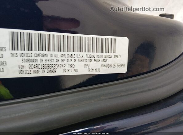 2C4RC1BG9GR254742 2016 CHRYSLER TOWN & COUNTRY Blue Engine compartment view