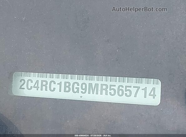 2C4RC1BG9MR565714 2021 CHRYSLER PACIFICA Черный Вид подкапотного пространства