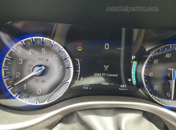 2C4RC1BG9MR600400 2021 CHRYSLER PACIFICA Gray ხელსაწყოთა პანელის ხედი
