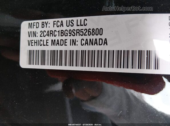 2C4RC1BG9SR526800 2025 CHRYSLER PACIFICA Черный Вид подкапотного пространства