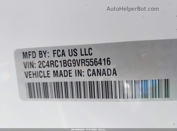 2C4RC1BG9VR556416 2027 CHRYSLER PACIFICA White Widok komory silnika