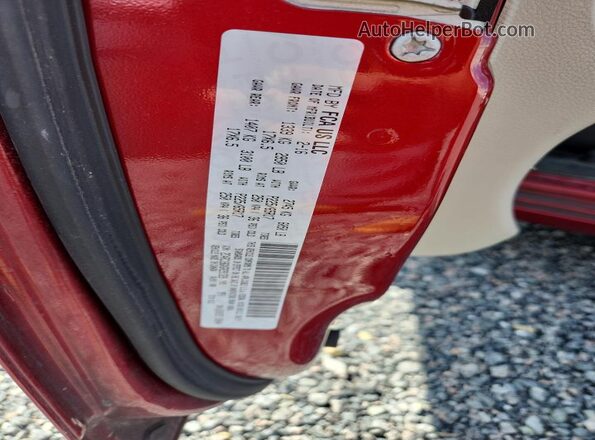 2C4RC1BGXGR291329 2016 CHRYSLER TOWN Burgundy VIN կոդի պիտակի տեսք