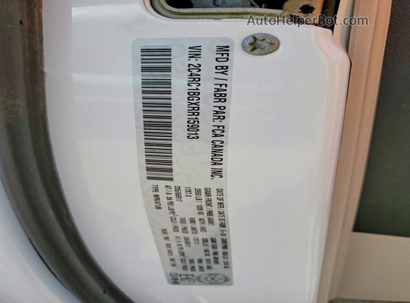 2C4RC1BGXRR159013 2024 CHRYSLER PACIFICA Белый Вид наклейки с VIN-кодом